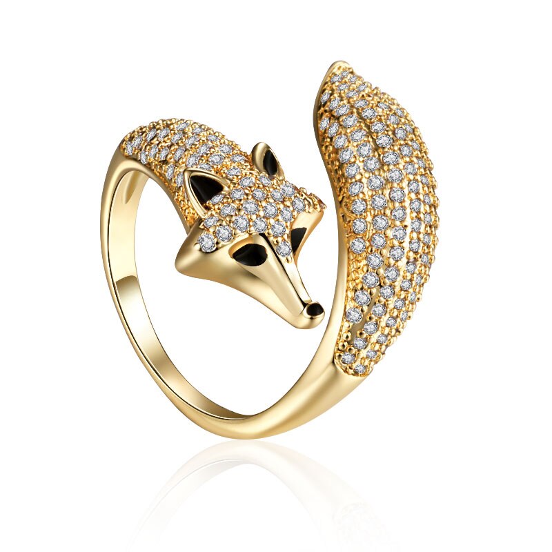 Bague Renard Strass Dor La Ruse du Renard