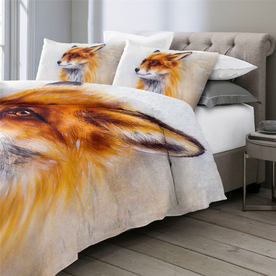 Housse De Couette Renard Animal Jaune 200X200 Cm Couette Imprimée ​Douce Et  Respirante ​Parure De Lit En Microfibre Avec 2 O[u67924] - Cdiscount Maison